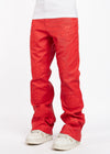 Crimson Red Icon Flared Denim