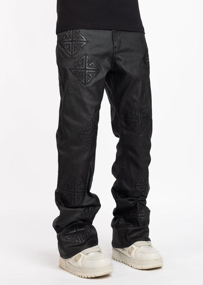 Obsidian Black Icon Flared Denim