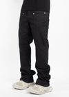 Obsidian Black Flared Denim