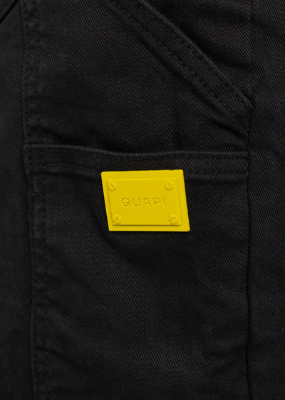 Obsidian Black Flared Denim