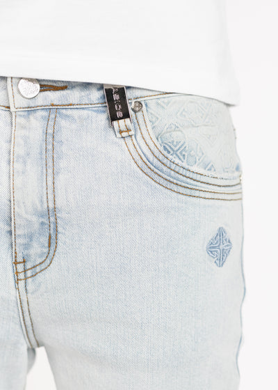 Aqua Blue Basics Stacked Denim