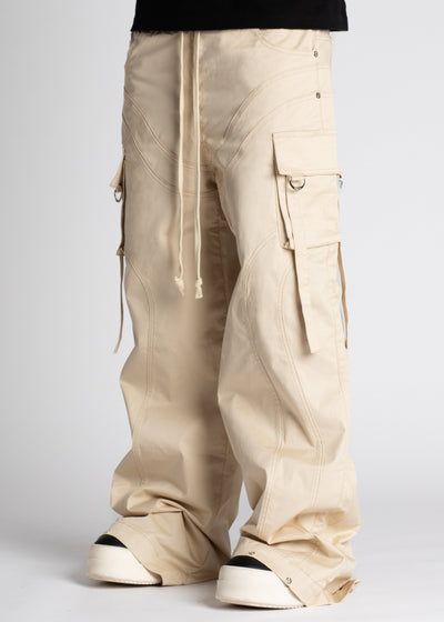 Cream Extra Baggy Cargos