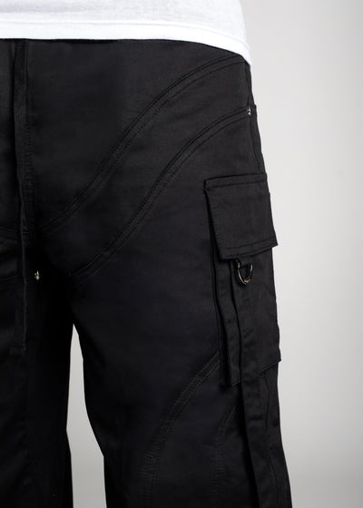 Obsidian Black Extra Baggy Cargos