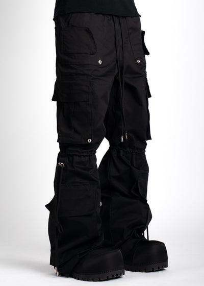 Obsidian Black Extra Baggy Cargos V4