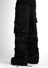 Obsidian Black Extra Baggy Cargos V4