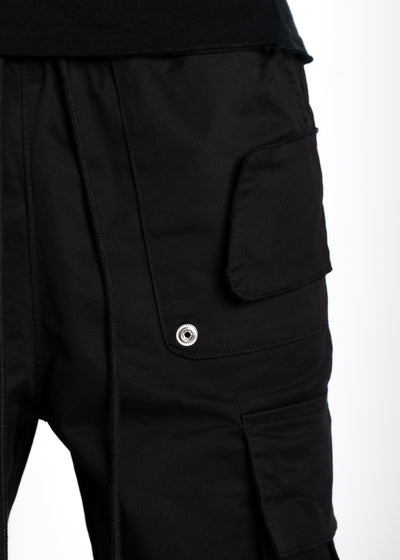 Obsidian Black Extra Baggy Cargos V4