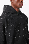 Obsidian Black Embellished Hoodie