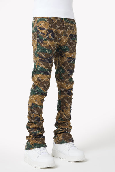 Camo Embellished Denim Pant