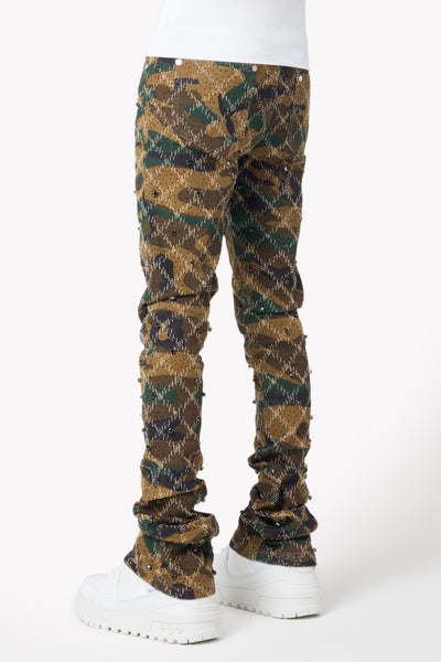 Camo Embellished Denim Pant