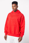 Blood Red Embellished Hoodie