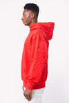 Blood Red Embellished Hoodie