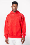 Blood Red Embellished Hoodie