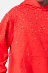 Blood Red Embellished Hoodie