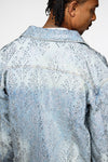 Aqua Blue Embellished Denim Jacket V2