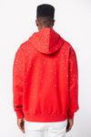 Blood Red Embellished Hoodie